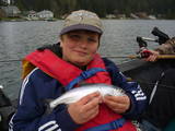 Josh and his 1st kokanee ever!